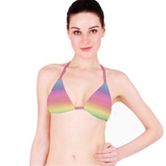 Watercolor Paper Rainbow Colors Bikini Top by Simbadda