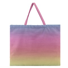 Watercolor Paper Rainbow Colors Zipper Large Tote Bag by Simbadda