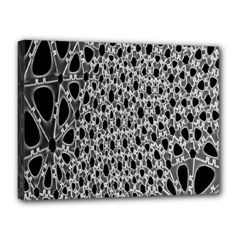 X Ray Rendering Hinges Structure Kinematics Circle Star Black Grey Canvas 16  X 12  by Alisyart
