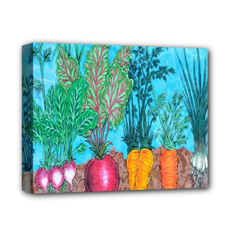 Mural Displaying Array Of Garden Vegetables Deluxe Canvas 14  X 11  by Simbadda