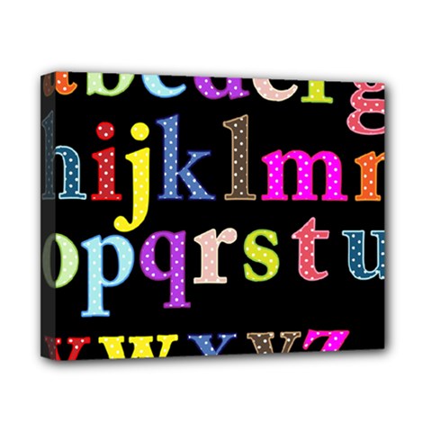 Alphabet Letters Colorful Polka Dots Letters In Lower Case Canvas 10  X 8  by Simbadda
