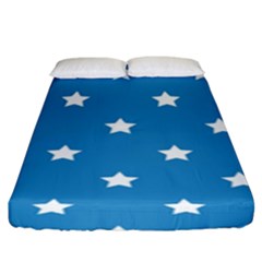 Stars Pattern Fitted Sheet (king Size) by Valentinaart