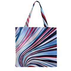 Wavy Stripes Background Zipper Grocery Tote Bag by Simbadda