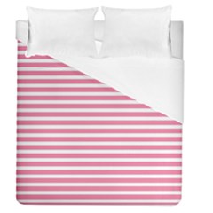 Horizontal Stripes Light Pink Duvet Cover (queen Size) by Mariart