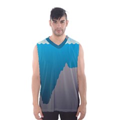 Mariana Trench Sea Beach Water Blue Men s Basketball Tank Top by Mariart