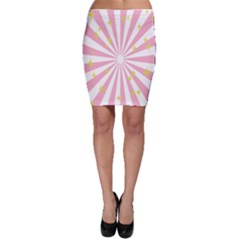Hurak Pink Star Yellow Hole Sunlight Light Bodycon Skirt by Mariart