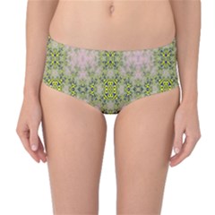 Digital Computer Graphic Seamless Wallpaper Mid-waist Bikini Bottoms by Simbadda