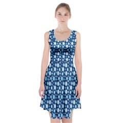 Polka Dot Blue Racerback Midi Dress by Mariart