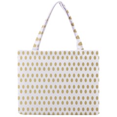 Polka Dots Gold Grey Mini Tote Bag by Mariart