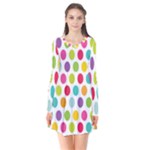 Polka Dot Yellow Green Blue Pink Purple Red Rainbow Color Flare Dress