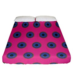 Polka Dot Circle Pink Purple Green Fitted Sheet (queen Size) by Mariart