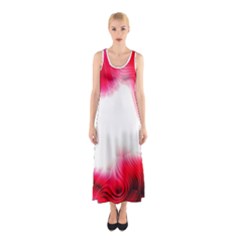Abstract Pink Page Border Sleeveless Maxi Dress by Simbadda