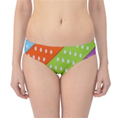 Colorful Easter Ribbon Background Hipster Bikini Bottoms by Simbadda