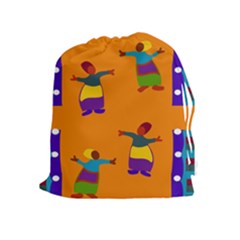 A Colorful Modern Illustration For Lovers Drawstring Pouches (extra Large) by Simbadda