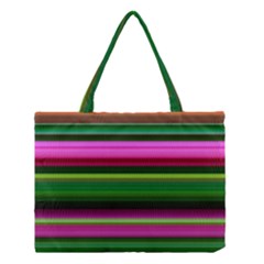 Multi Colored Stripes Background Wallpaper Medium Tote Bag by Simbadda