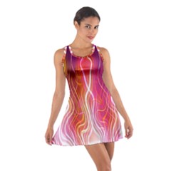 Fire Flames Abstract Background Cotton Racerback Dress by Simbadda
