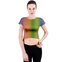 Colorful Stipple Effect Wallpaper Background Crew Neck Crop Top by Simbadda