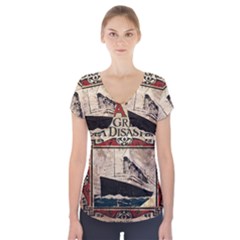 Titanic Short Sleeve Front Detail Top by Valentinaart