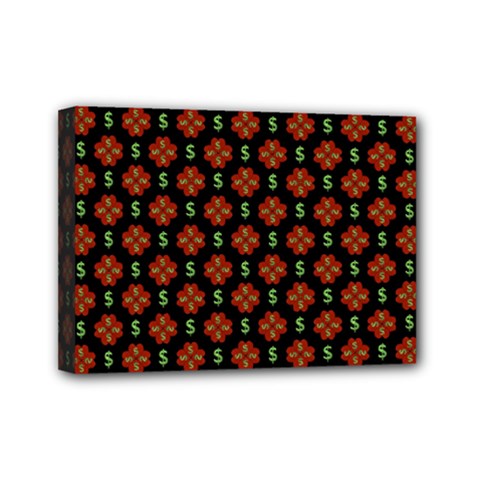 Dollar Sign Graphic Pattern Mini Canvas 7  X 5  by dflcprints