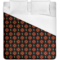 Dollar Sign Graphic Pattern Duvet Cover (king Size) by dflcprints