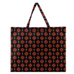 Dollar Sign Graphic Pattern Zipper Large Tote Bag