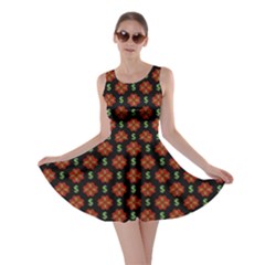 Dollar Sign Graphic Pattern Skater Dress by dflcprintsclothing