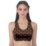 Dollar Sign Graphic Pattern Sports Bra