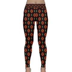 Dollar Sign Graphic Pattern Classic Yoga Leggings by dflcprintsclothing