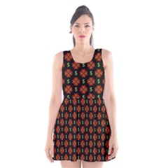 Dollar Sign Graphic Pattern Scoop Neck Skater Dress by dflcprintsclothing