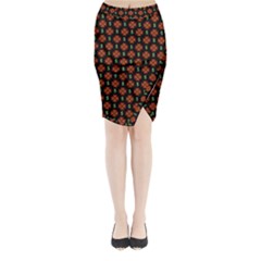 Dollar Sign Graphic Pattern Midi Wrap Pencil Skirt by dflcprintsclothing