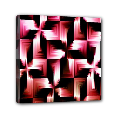 Red And Pink Abstract Background Mini Canvas 6  X 6  by Simbadda