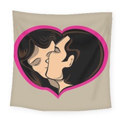 Don t Kiss With A Bloody Nose Face Man Girl Love Square Tapestry (large)