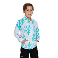 Forest Drop Blue Pink Polka Circle Wind Breaker (kids) by Mariart