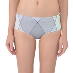 Four Way Venn Diagram Circle Mid-waist Bikini Bottoms by Mariart