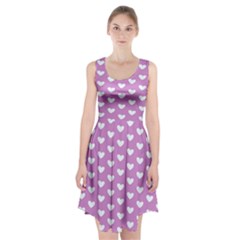 Heart Love Valentine White Purple Card Racerback Midi Dress by Mariart