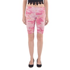 Initial Camouflage Camo Pink Yoga Cropped Leggings by Mariart