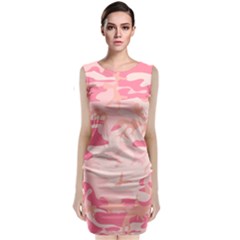 Initial Camouflage Camo Pink Classic Sleeveless Midi Dress by Mariart