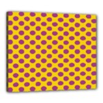 Polka Dot Purple Yellow Canvas 24  x 20 