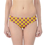Polka Dot Purple Yellow Hipster Bikini Bottoms