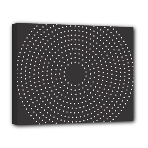 Round Stitch Scrapbook Circle Stitching Template Polka Dot Deluxe Canvas 20  X 16   by Mariart