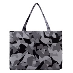 Urban Initial Camouflage Grey Black Medium Tote Bag by Mariart