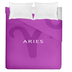 Zodiac Aries Duvet Cover Double Side (queen Size) by Mariart