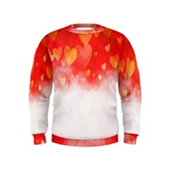 Abstract Love Heart Design Kids  Sweatshirt by Simbadda