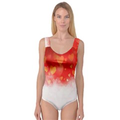 Abstract Love Heart Design Princess Tank Leotard  by Simbadda