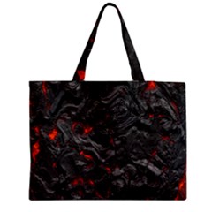 Volcanic Lava Background Effect Medium Tote Bag by Simbadda
