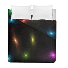 Star Lights Abstract Colourful Star Light Background Duvet Cover Double Side (full/ Double Size) by Simbadda