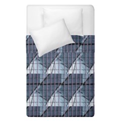 Snow Peak Abstract Blue Wallpaper Duvet Cover Double Side (single Size) by Simbadda