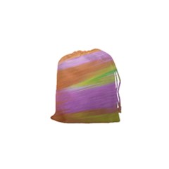 Metallic Brush Strokes Paint Abstract Texture Drawstring Pouches (xs) 