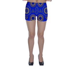 Abstract Mandala Seamless Pattern Skinny Shorts by Nexatart