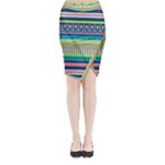 Aztec Triangle Chevron Wave Plaid Circle Color Rainbow Midi Wrap Pencil Skirt